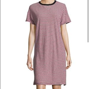 Rag & Bone Jean Racer Red/Navy Stripe T-shirt Dress Size Medium